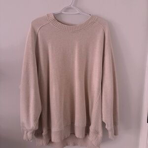 Aerie Cream Crew Neck Sweater